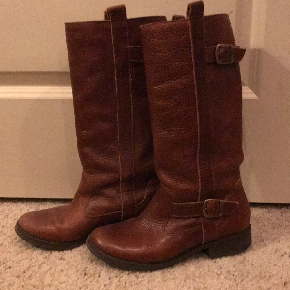 Brown Leather Riding Boots